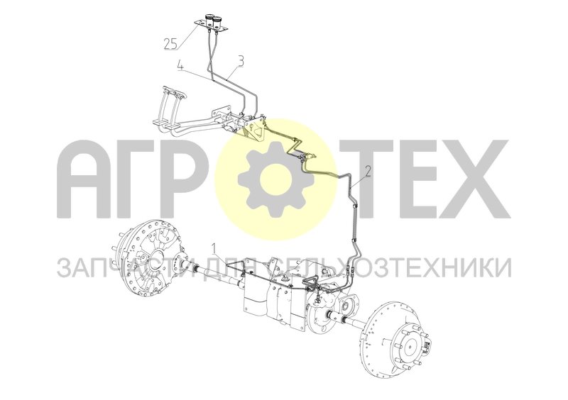 Чертеж Система тормозная (S340.04.04.000Ф)